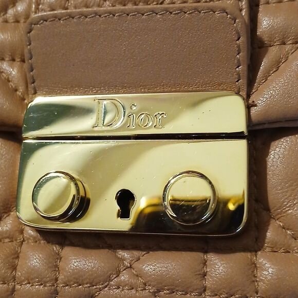 FINAL PRICE! Christian Dior Pink/Beige Leather Cannage Miss Dior Shoulder Bag - Picture 16 of 17